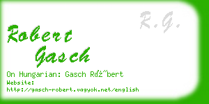 robert gasch business card